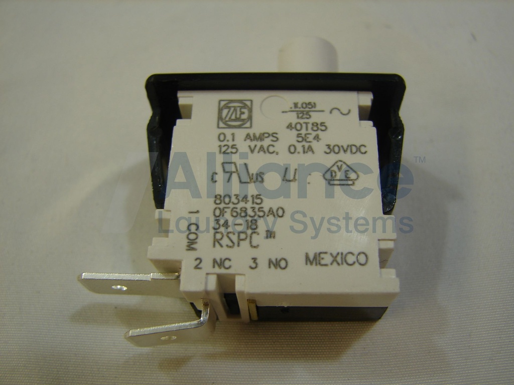 SWITCH,PUSH BUTTON SPST NC W/AU